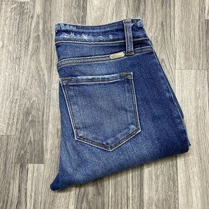 KANCHAN Skinny Leg Stretch Med Wash Mid Rise Blue Denim Jeans Women's Size 27
